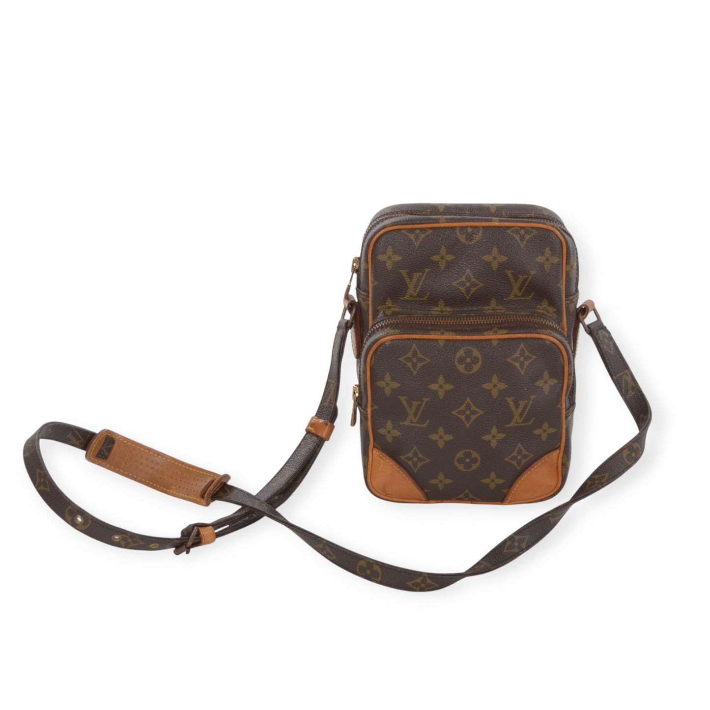 Louis Vuitton Amazon Vintage Crossbody Shoulder Bag Monogram Designer Classic