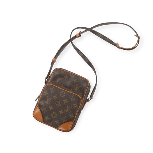 Louis Vuitton Amazon Vintage Crossbody Shoulder Bag Monogram Designer Classic