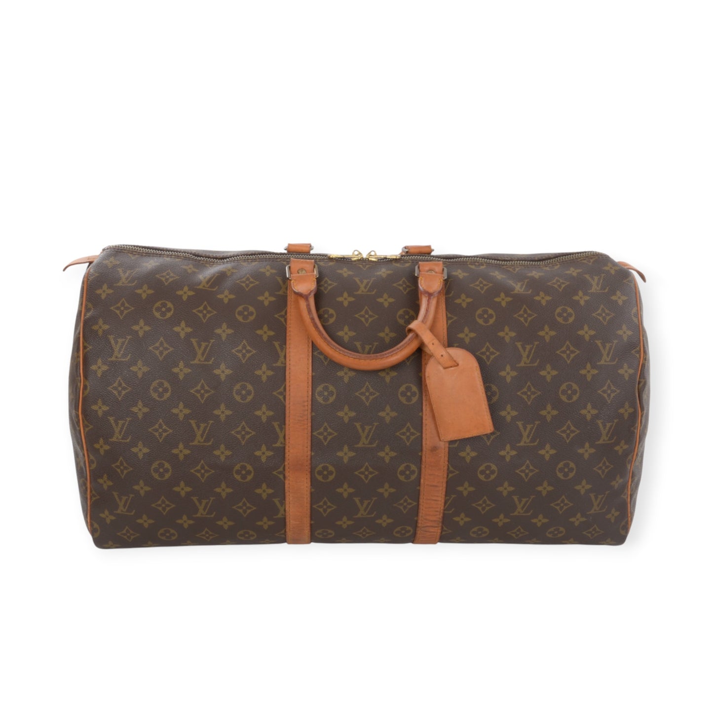 Louis Vuitton Keepall 55 Monogram Vintage Boston Bag Weekendbag Travel Canvas Designer Classic