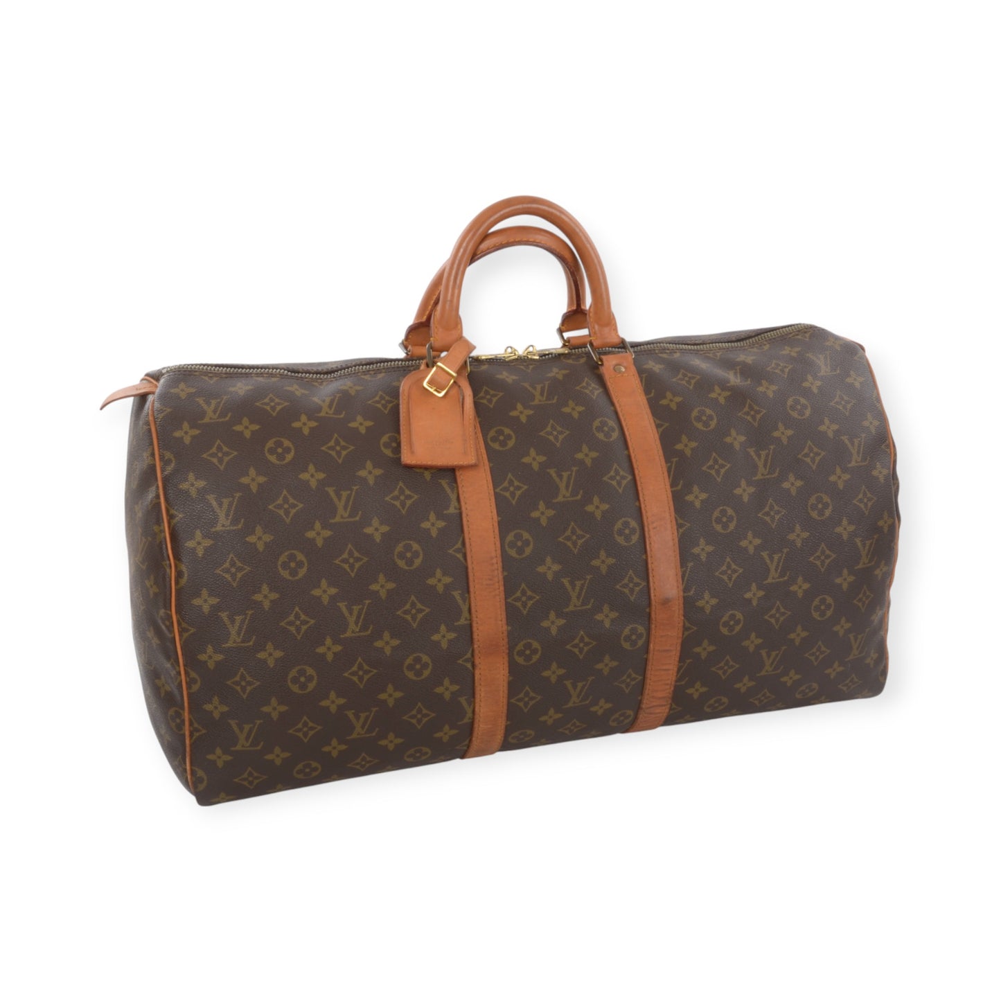 Louis Vuitton Keepall 55 Monogram Vintage Boston Bag Weekendbag Travel Canvas Designer Classic