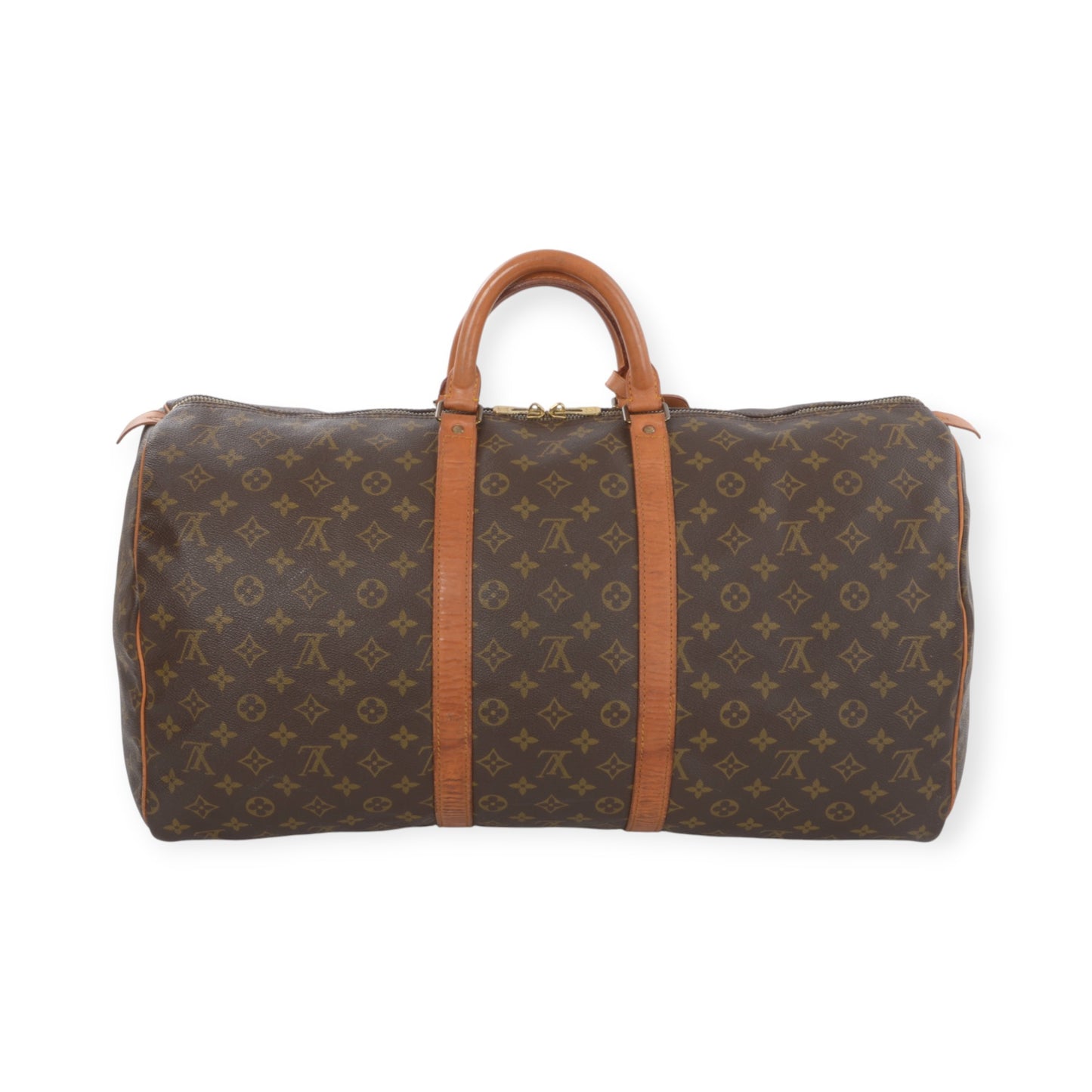 Louis Vuitton Keepall 55 Monogram Vintage Boston Bag Weekendbag Travel Canvas Designer Classic