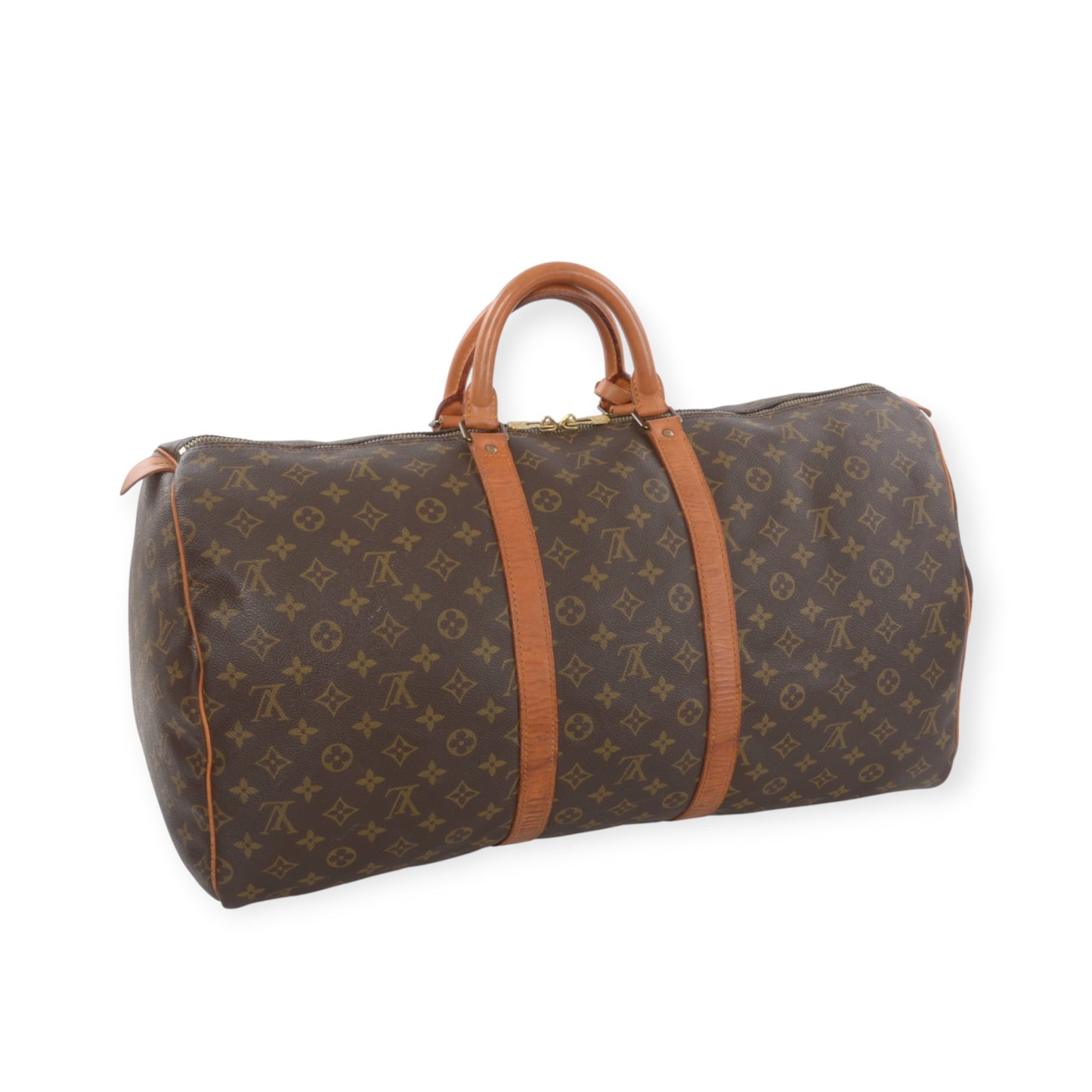 Louis Vuitton Keepall 55 Monogram Vintage Boston Bag Weekendbag Travel Canvas Designer Classic