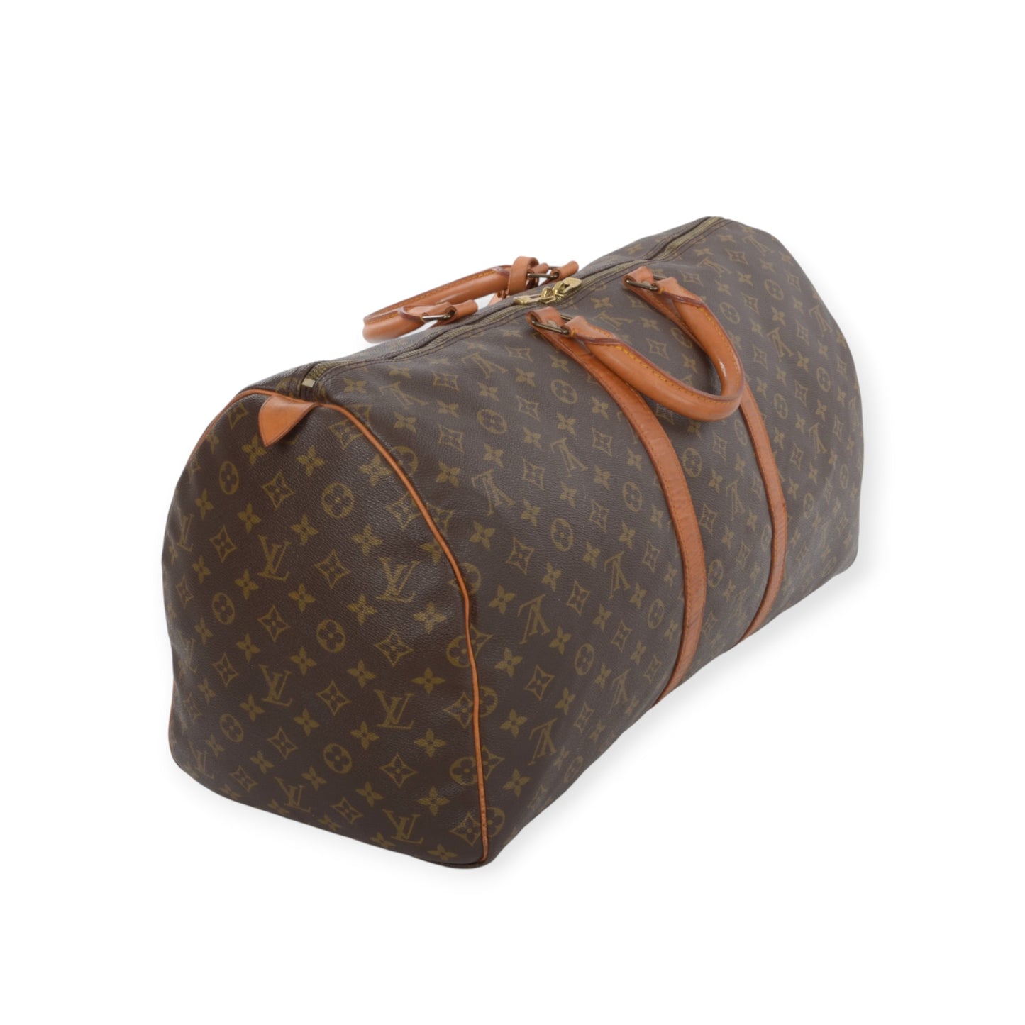 Louis Vuitton Keepall 55 Monogram Vintage Boston Bag Weekendbag Travel Canvas Designer Classic
