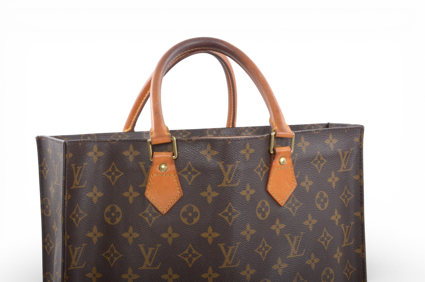 Louis Vuitton Sac Plat Handbag Monogram Canvas Bag Vintage Designer Classic