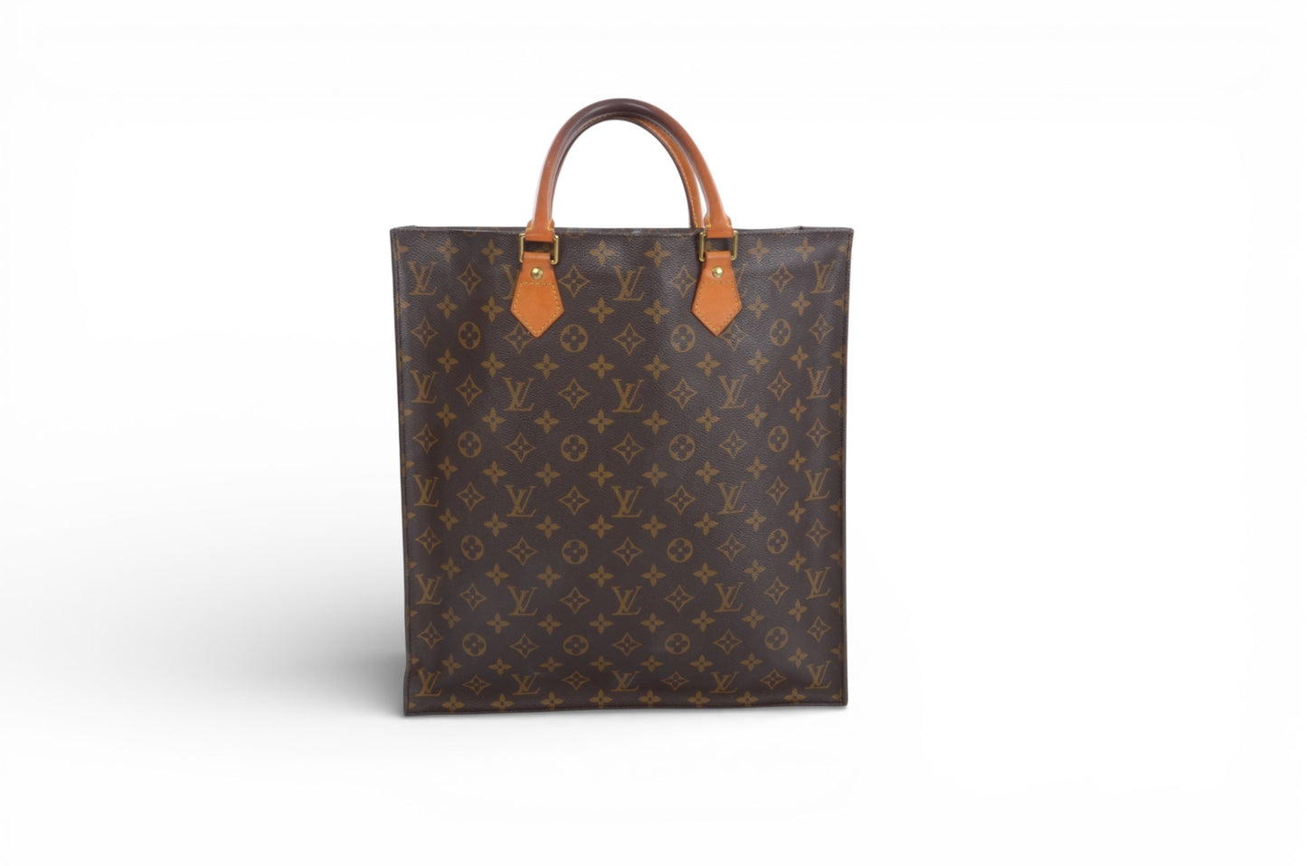 Louis Vuitton Sac Plat Handbag Monogram Canvas Bag Vintage Designer Classic