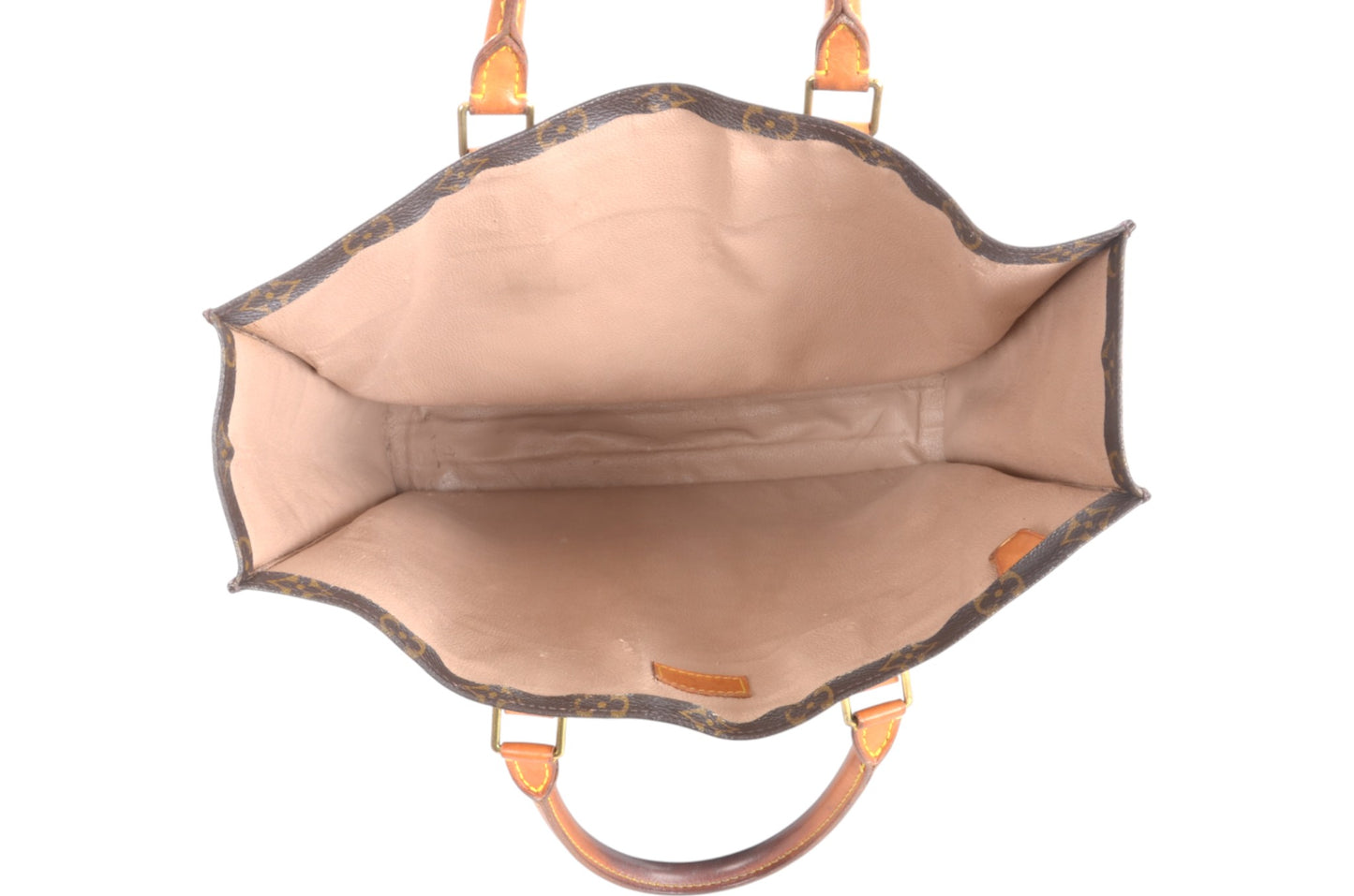 Louis Vuitton Sac Plat Handbag Monogram Canvas Bag Vintage Designer Classic