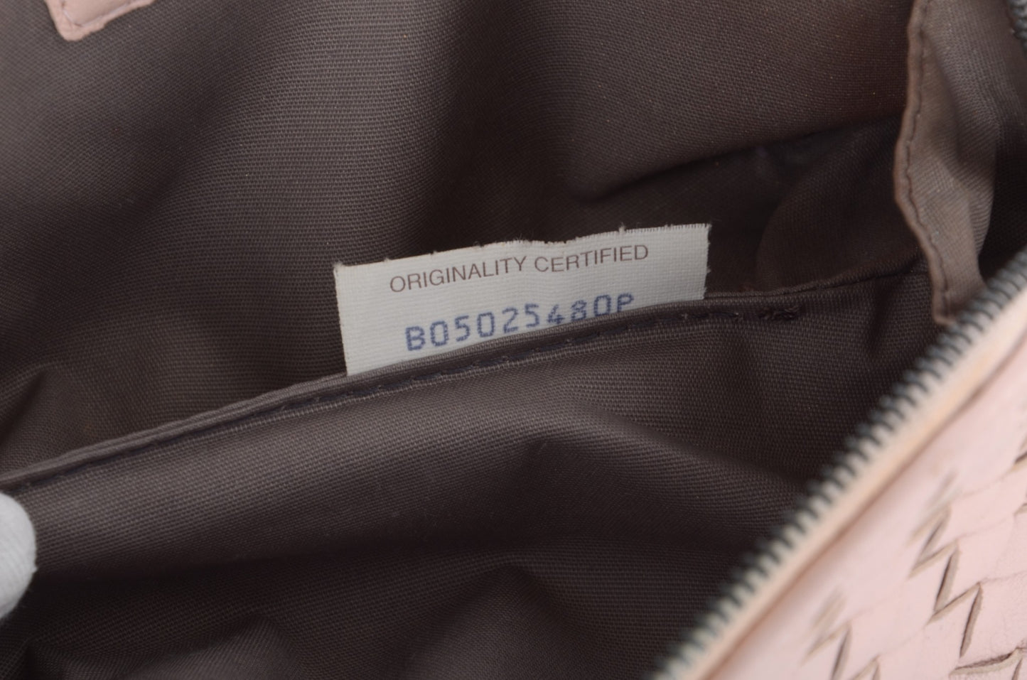 Bottega Veneta Intrecciato Leather Pouch Pink Vanity Make Up Mini Bag