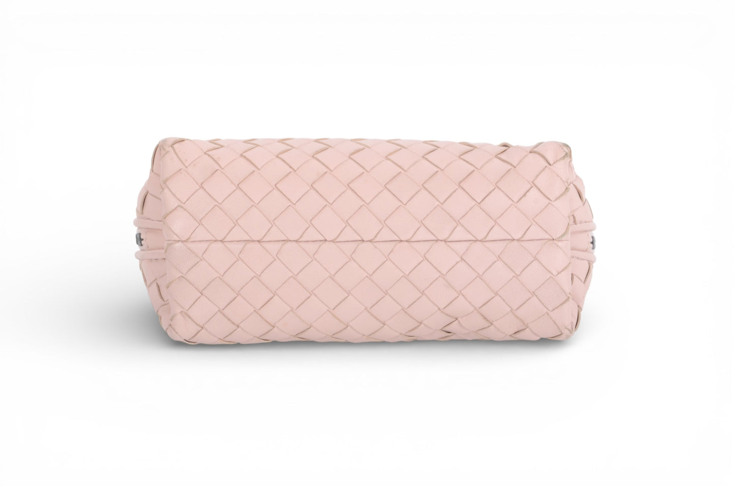 Bottega Veneta Intrecciato Leather Pouch Pink Vanity Make Up Mini Bag