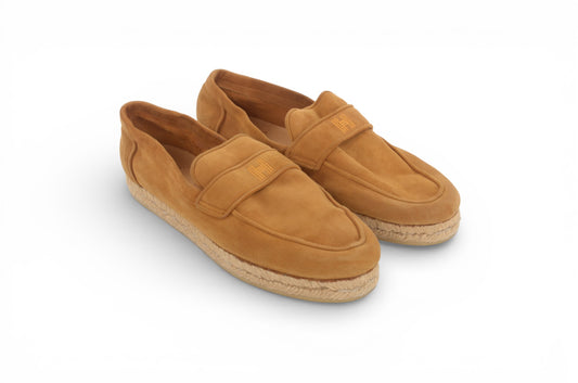 Hermès Suede Leather Espadrilles Loafers Flats Shoes Brown Size 40 Luxury Designer Classic