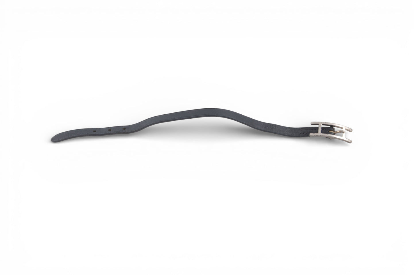 Hermès Hapi Black Leather Bracelet Silver hardware Designer Classic Authentic