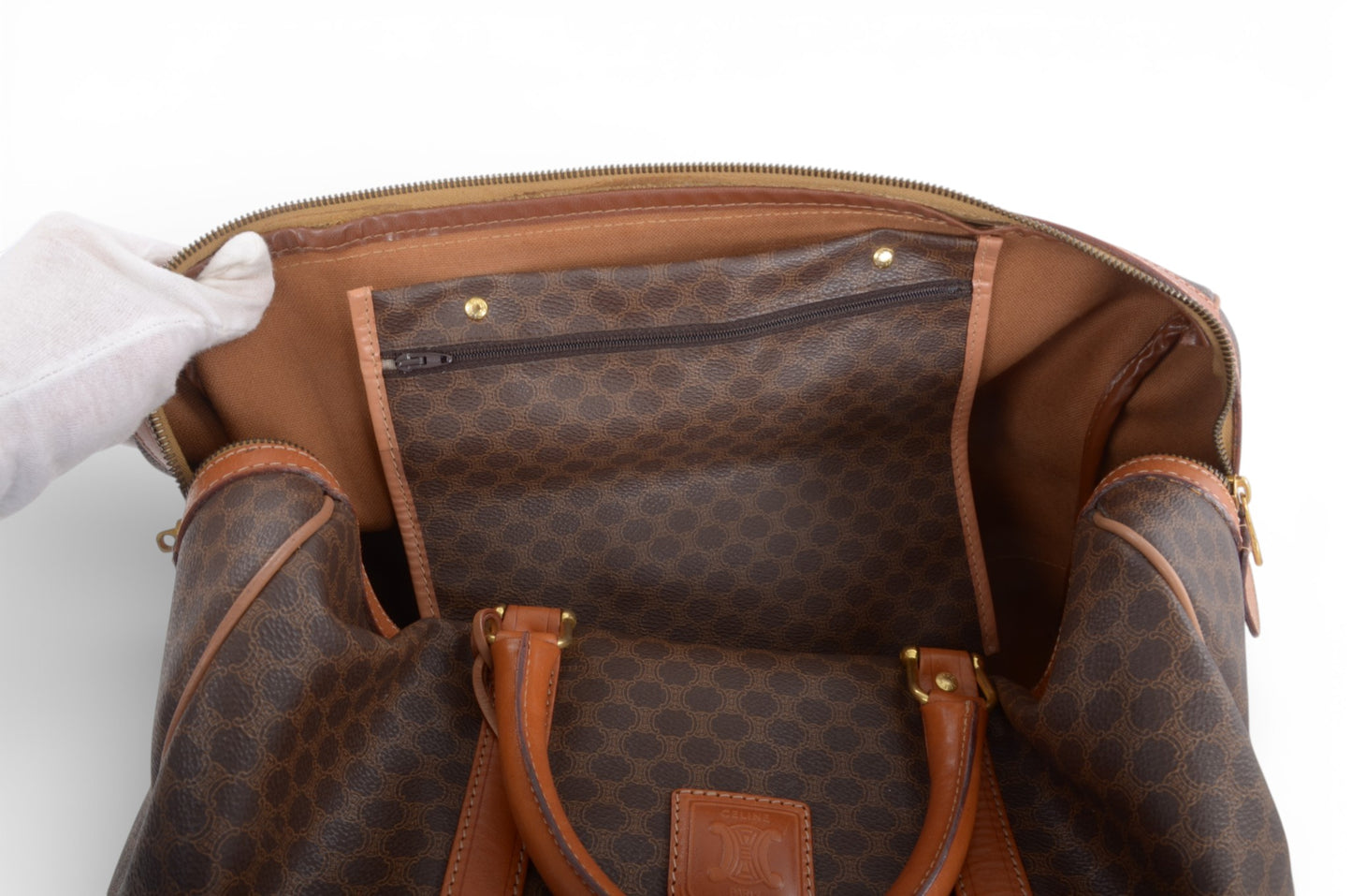 Celine Macadam Weekend Bag Boston Bag Triomphe Monogram Vintage Designer Classic