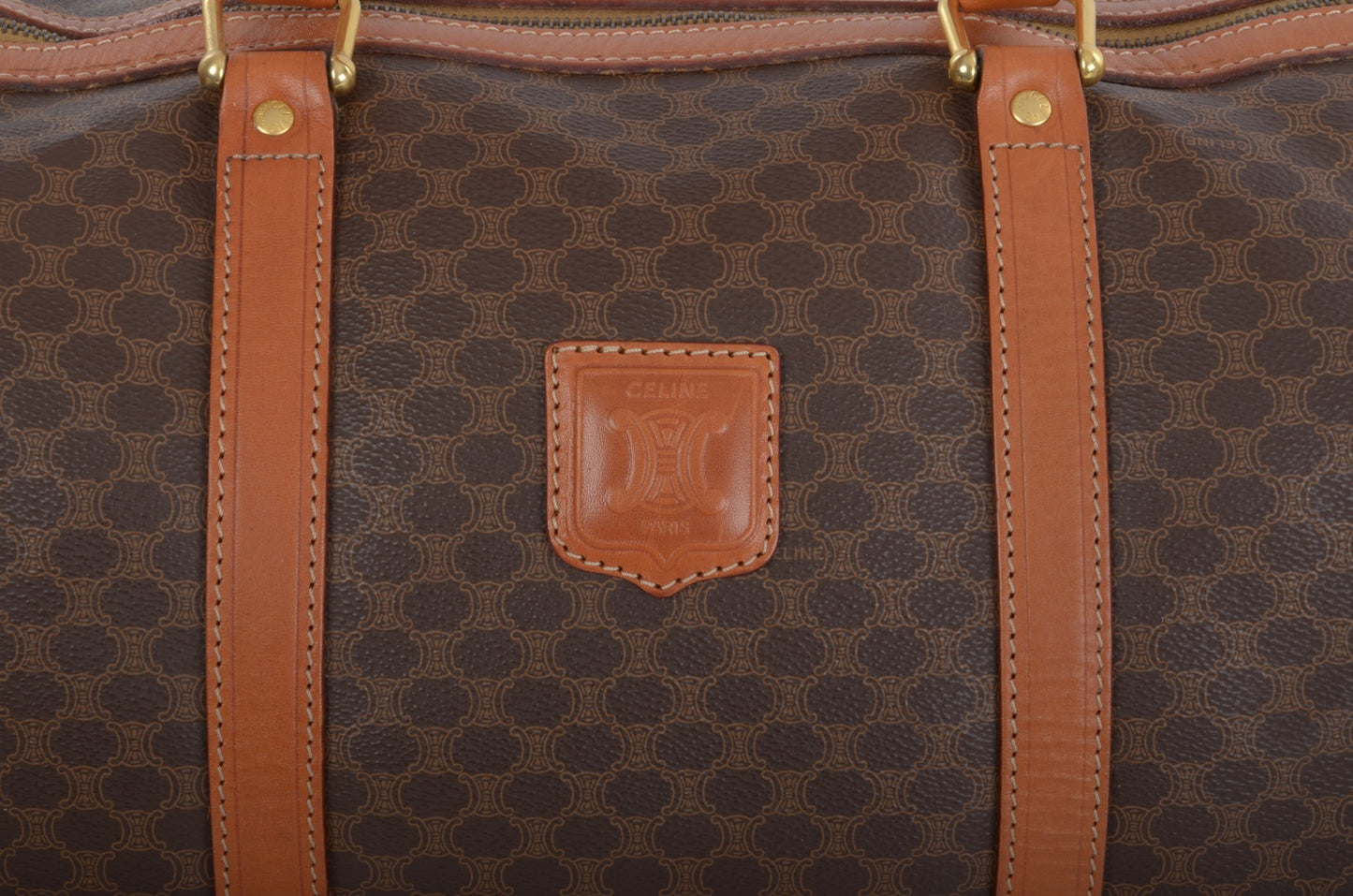 Celine Macadam Weekend Bag Boston Bag Triomphe Monogram Vintage Designer Classic