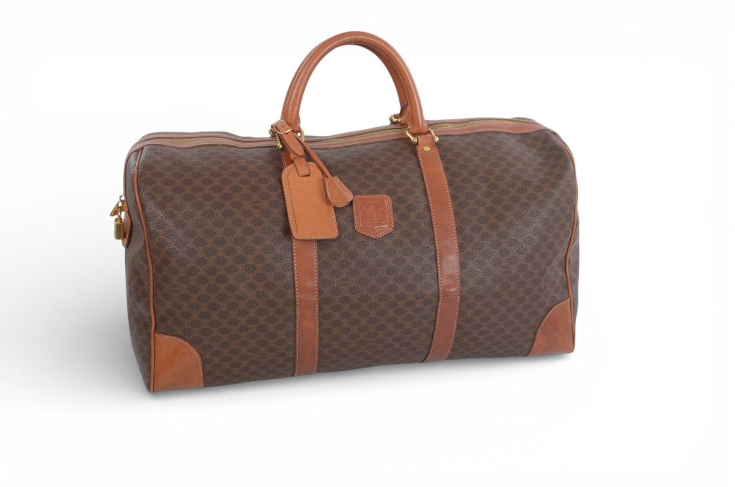 Celine Macadam Weekend Bag Boston Bag Triomphe Monogram Vintage Designer Classic