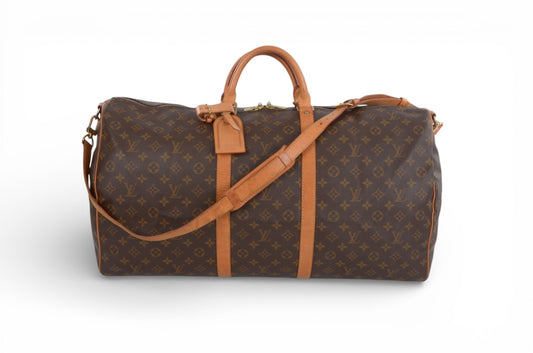 Louis Vuitton Keepall Bandoulière 60 Monogram Vintage Boston Bag Weekendbag Travel Canvas Designer Classic