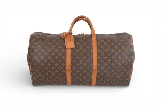 Louis Vuitton Keepall 60 Monogram Vintage Boston Bag Weekendbag Travel Canvas Designer Classic