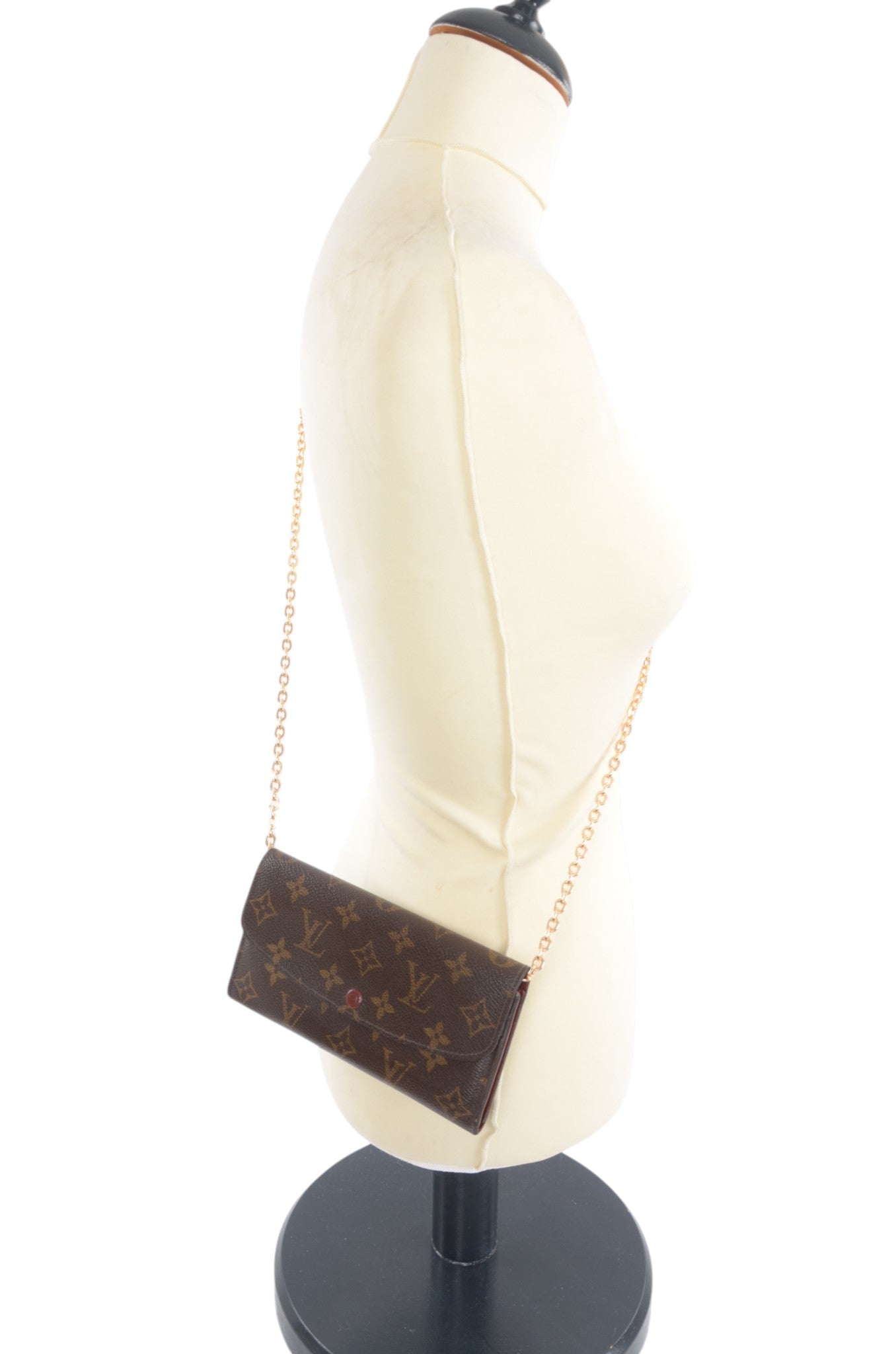 Louis Vuitton Emily Monogram Long Wallet Portefeuille Vintage Leather Canvas Brown Crossbody Bag