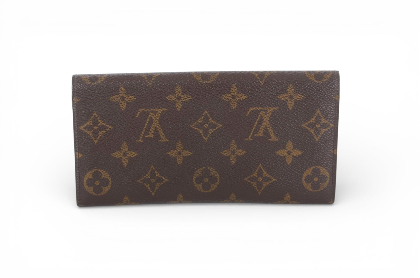 Louis Vuitton Emily Monogram Long Wallet Portefeuille Vintage Leather Canvas Brown Crossbody Bag