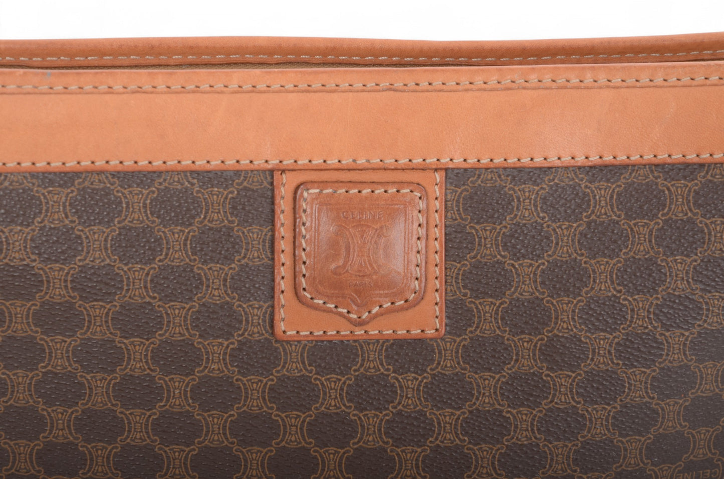 Celine Vintage Triomphe Clutch Bag Evening Bag Pouch Make Up Vanity Toiletry Bag Monogram Canvas