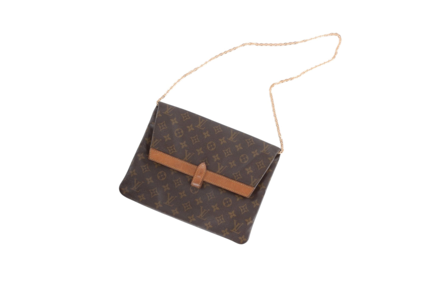 Louis Vuitton Pliant Pliante Pochette Bag Monogram Vintage Crossbody Bag Clutch Canvas Brown Designer Classic
