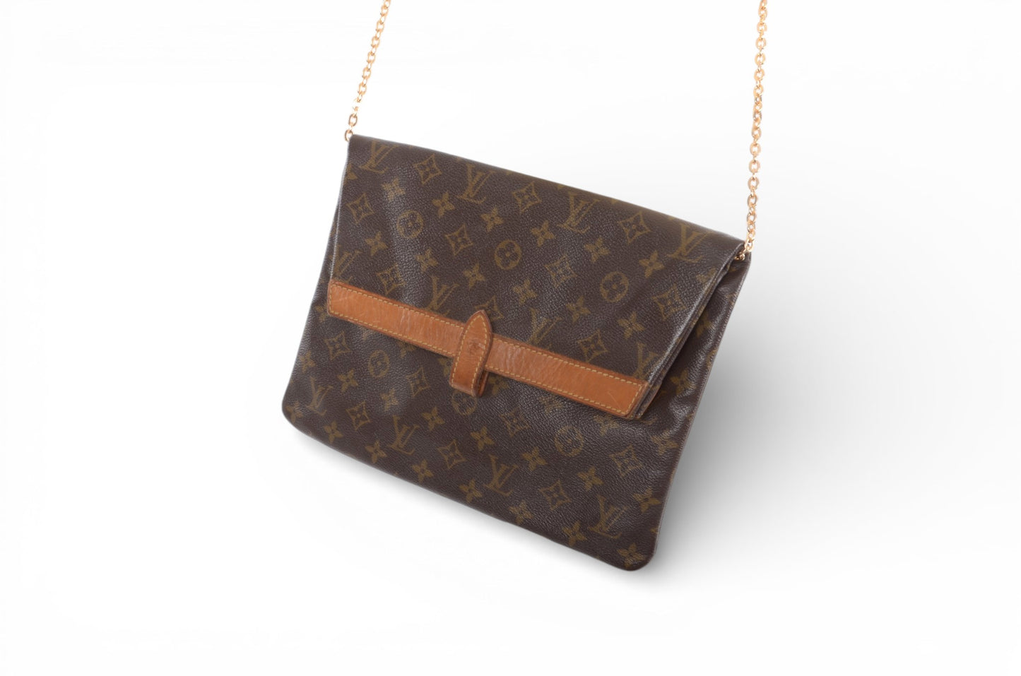 Louis Vuitton Pliant Pliante Pochette Bag Monogram Vintage Crossbody Bag Clutch Canvas Brown Designer Classic