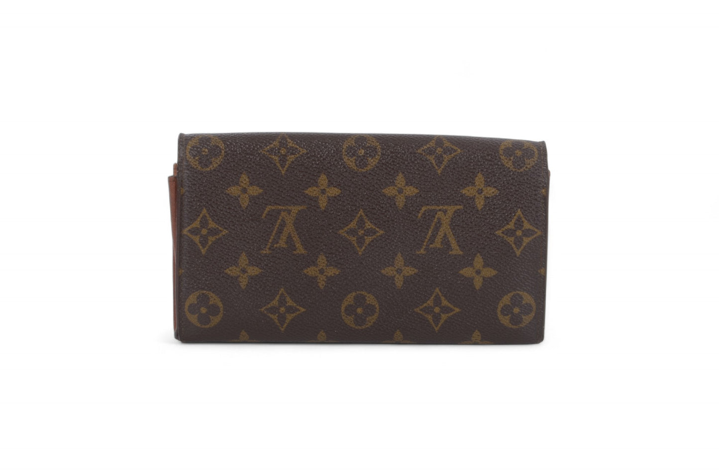 Louis Vuitton Sarah Monogram Wallet Vintage Leather Canvas Brown Crossbody Bag
