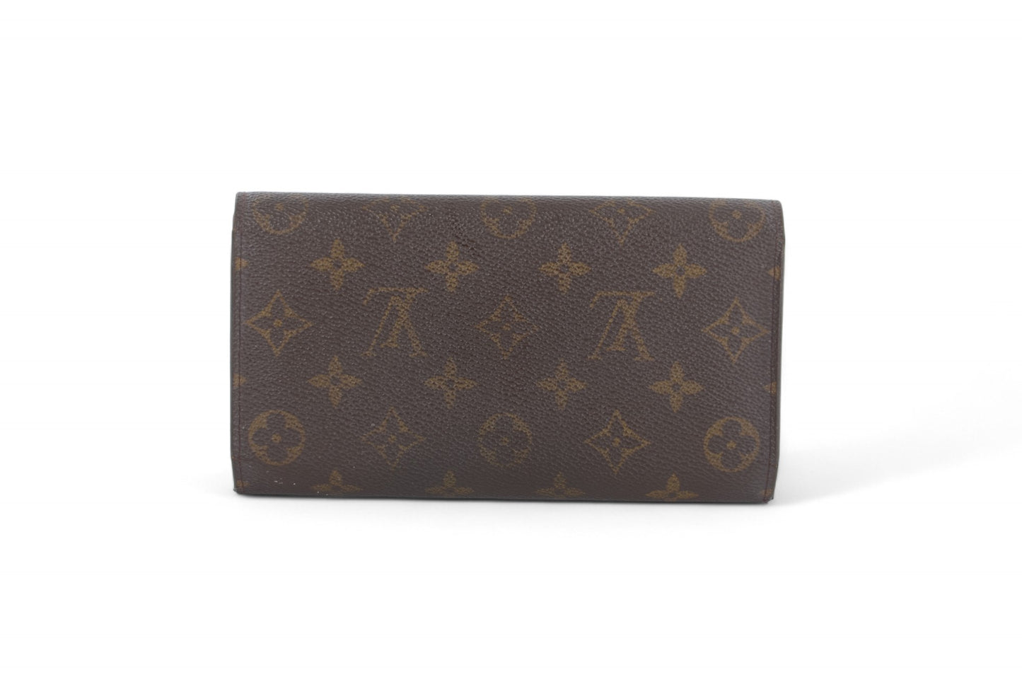 Louis Vuitton Sarah Monogram Wallet Vintage Leather Canvas Brown Crossbody Bag