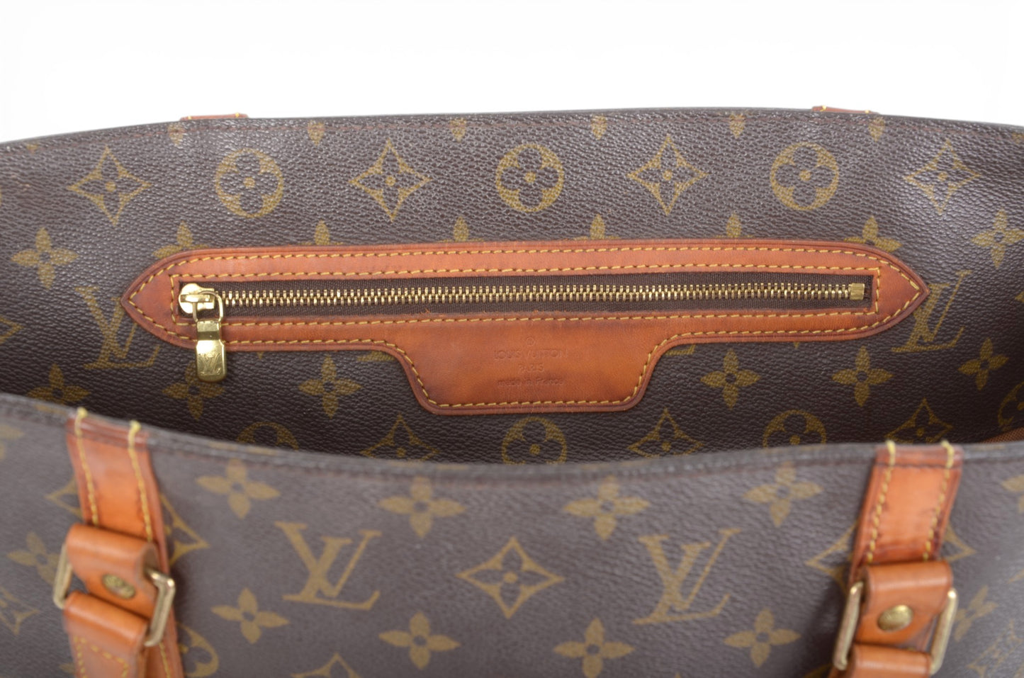 Louis Vuitton Vintage Sac Shopping Tote Shoulder Bag Handbag Monogram Canvas Vintage Designer Classic Authentic