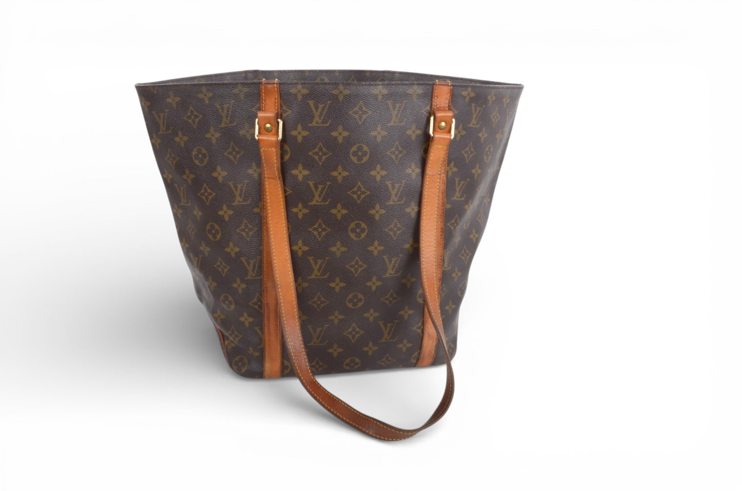 Louis Vuitton Vintage Sac Shopping Tote Shoulder Bag Handbag Monogram Canvas Vintage Designer Classic Authentic