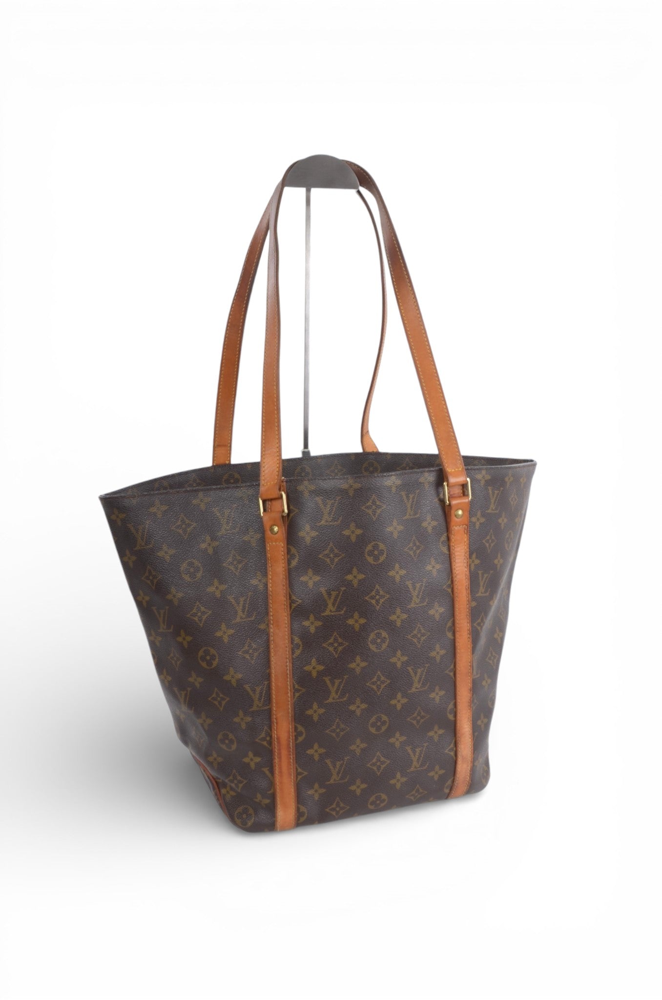 Louis Vuitton Vintage Sac Shopping Tote Shoulder Bag Handbag Monogram Canvas Vintage Designer Classic Authentic