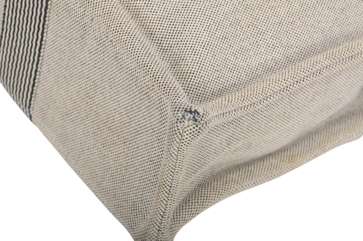 Hermès Fourre-Tout MM Tote Cotton Beige Canvas Herline Bag Handbag Striped Designer Classic