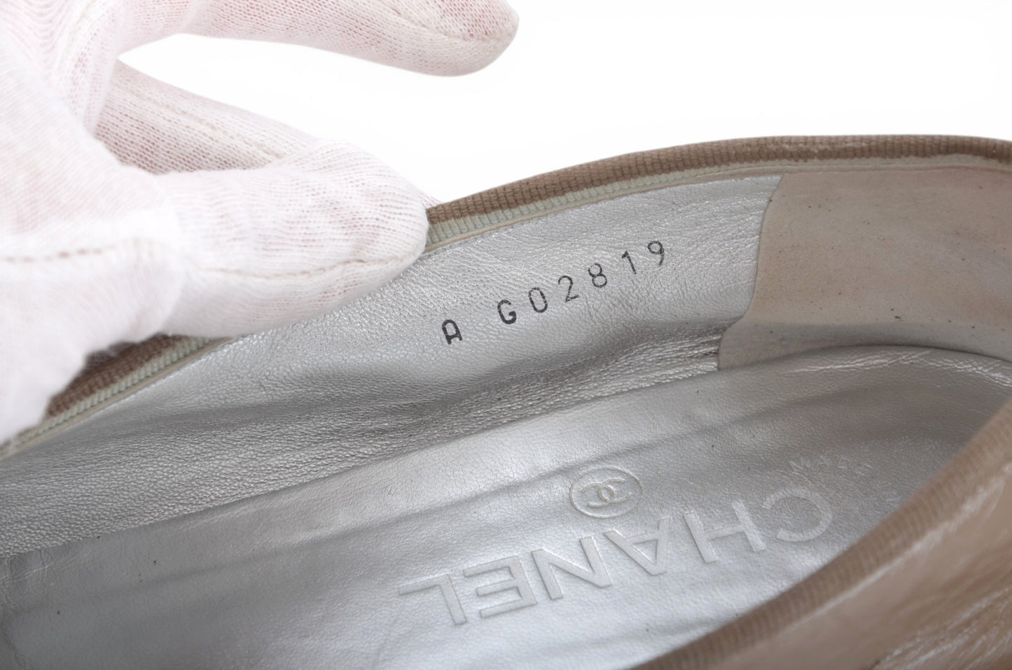 Chanel Ballet Flats Shoes Ballerina Ballet Flat Pumps Ribbon Leather Vintage Size 39C