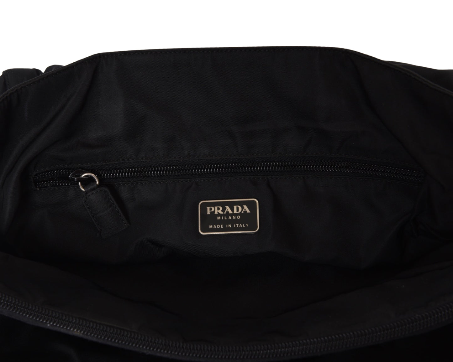 Prada Vintage Black Tessuto Nylon Bag Handbag