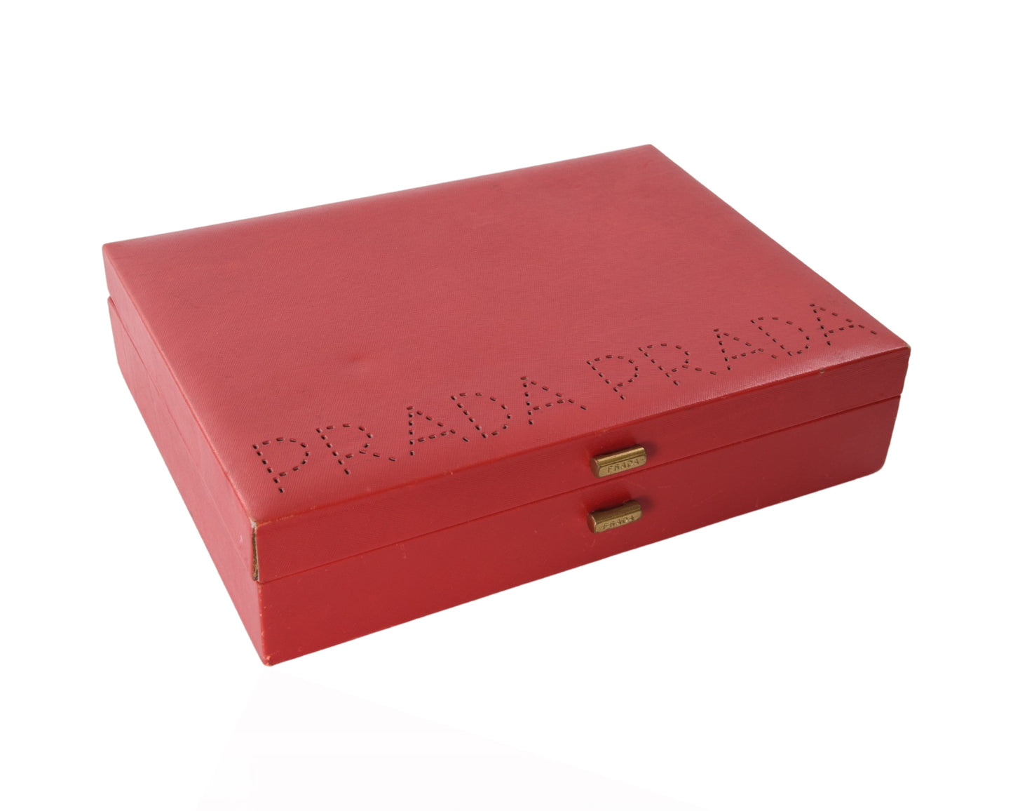 Prada Saffiano Red Leather Poker Set Playing Cards Game