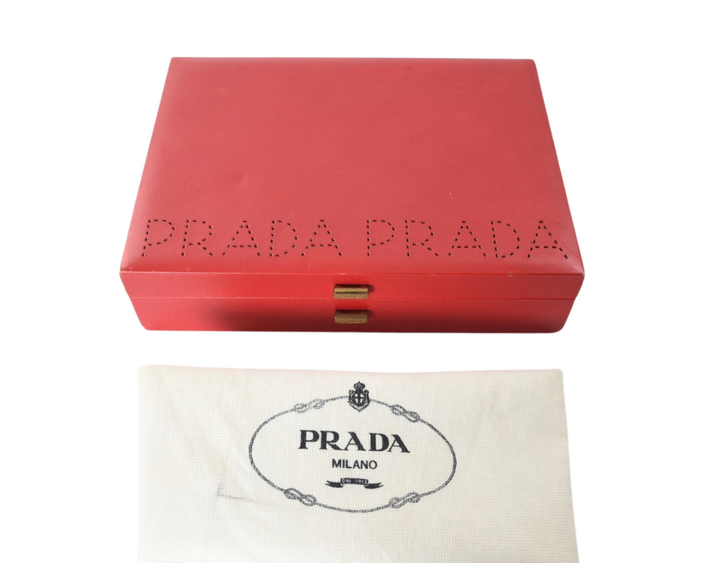 Prada Saffiano Red Leather Poker Set Playing Cards Game