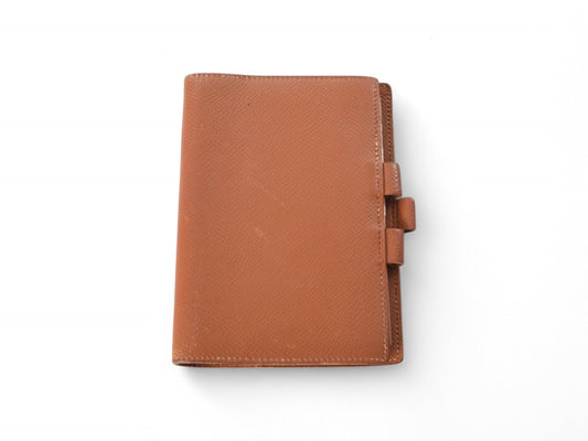 Hermès Agenda Cover Brown Epsom Leather Notebook