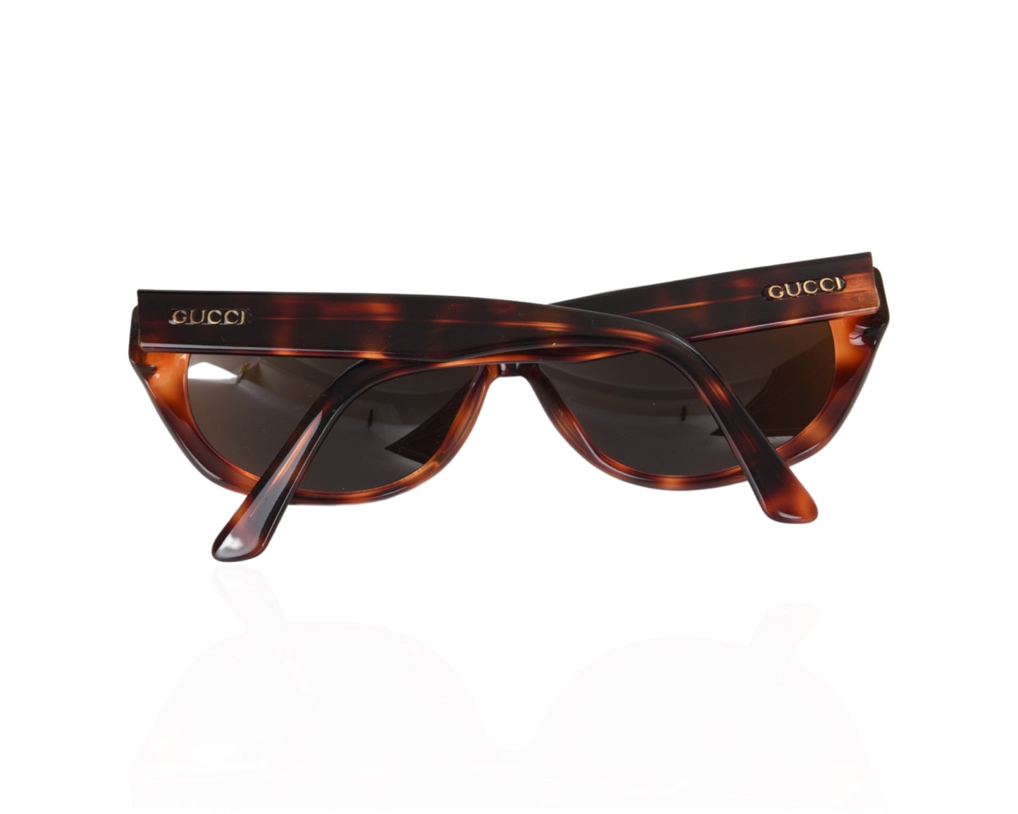 Gucci Havana Brown Tortoise Vintage Sunglasses
