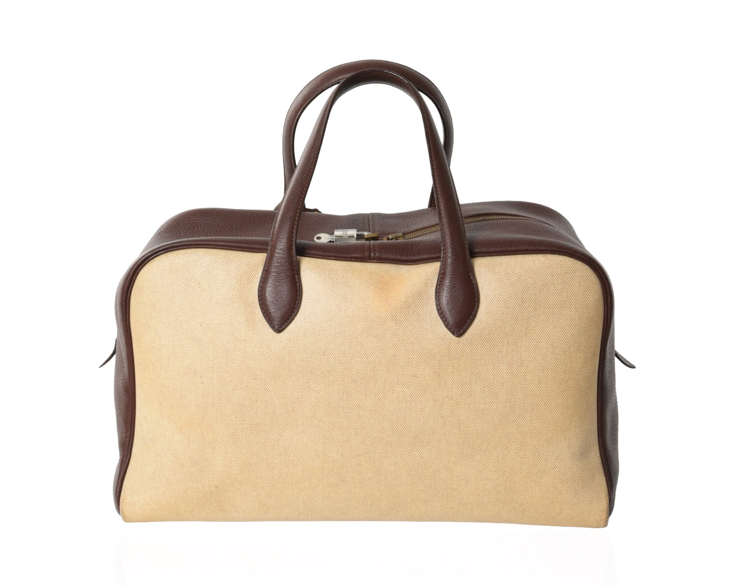 Hermès Victoria 50 Boston Bag Tote Weekend Travel Leather Taurillon Clemence