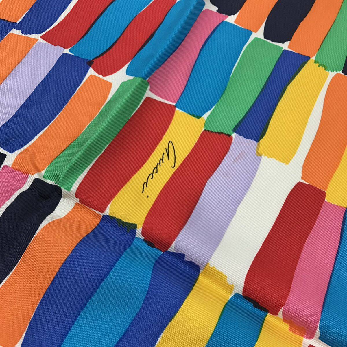 Gucci Multicolor Scarf 100% Silk Large Shawl Designer Classic Italy