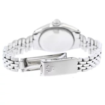 Rolex Oyster Perpetual 6517 Date WG Bezel Automatic Ladies Watch AT Vintage Watch Silver Dial Wristwatch