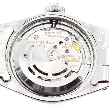 Rolex Oyster Perpetual 6517 Date WG Bezel Automatic Ladies Watch AT Vintage Watch Silver Dial Wristwatch