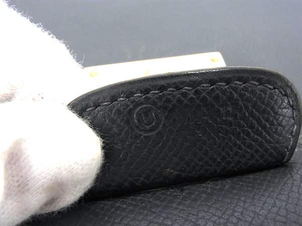 Hermès Kirius Business Document Bag Handbag Couchvel Leather Briefcase Navy Blue Gold Hardware