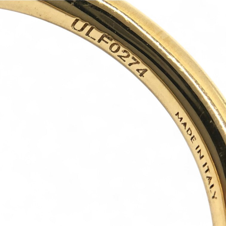 Celine Triomphe Asymmetric Ring Brass Gold Finish Logo Vintage Designer Classic