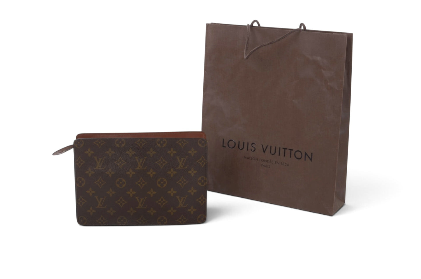 Louis Vuitton Pochette Homme Vintage Clutch Bag Pouch Monogram Designer Classic