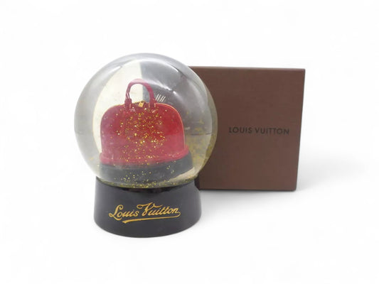 Louis Vuitton Rare Snow Globe Dome Novelty Object Figurine Interior Paper Weight Alma Bag Limited Edition Collectible Item
